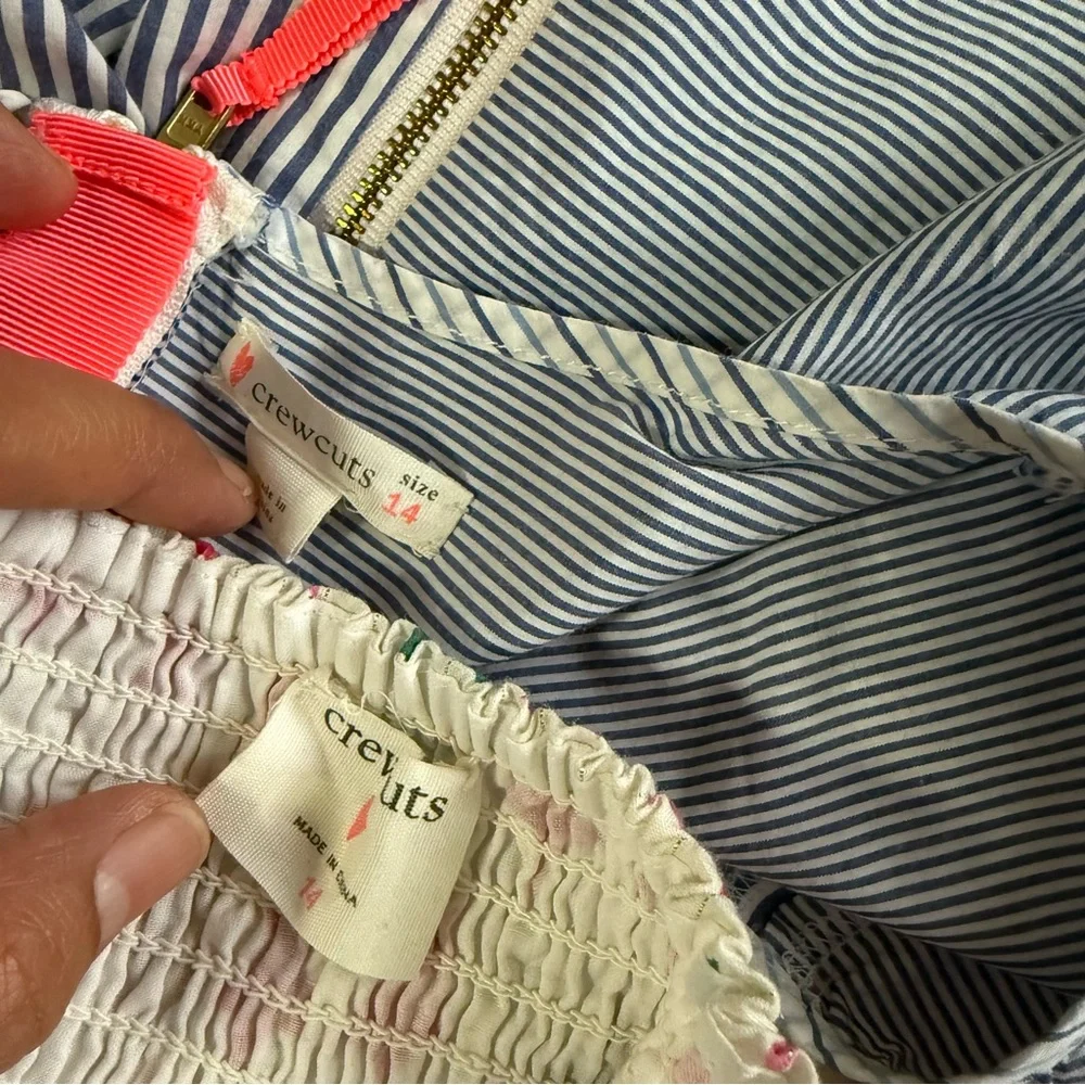J.Crew Crewcuts Girls Star Print and Striped Dress, Lot of 2